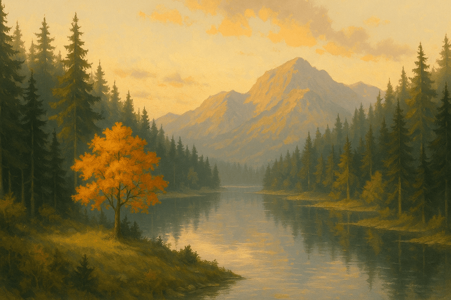 Panoramic mountain landscape